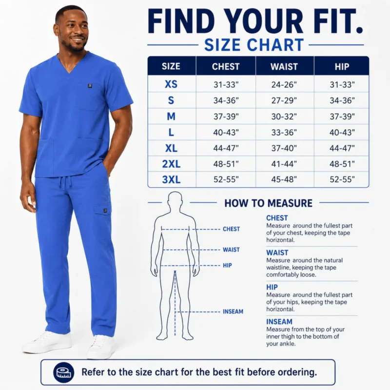 M&M Scrubs Style 3400 true royal blue product details