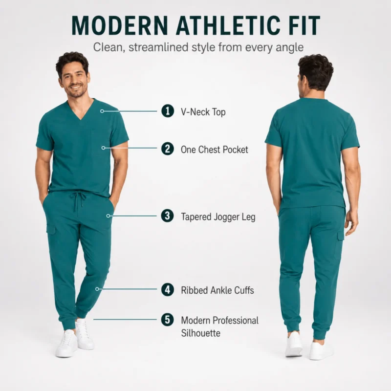 M&M Scrubs Style 3500 true hunter green product details
